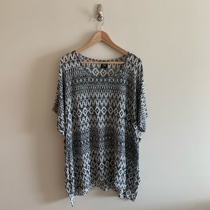 Bobeau Tribal Print Sweater
